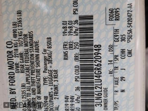 ✅ 2016 Lincoln MKZ Hybrid • VIN: 3LN6L2LU4GR620948 • Lot: 60905315. Listed on Copart with 77,965 mi. Free auction sales archive from the USA and detailed vehicle history report at DreamBid. Image 12.