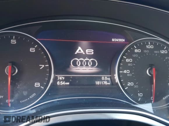 ✅ 2016 Audi A6 Premium • VIN: WAUFFAFC5GN199203 • Lot: 41150658. Listed on IAAI with 181,176 mi. Free auction sales archive from the USA and detailed vehicle history report at DreamBid. Image 7.