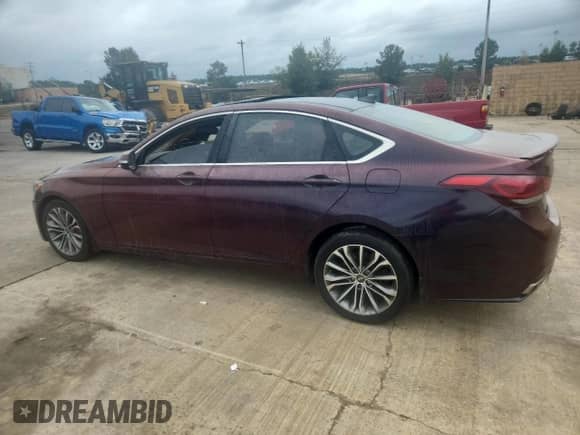 2015 Hyundai Genesis 3.8L with VIN KMHGN4JE5FU077610, listed as a Copart auction lot 81951665 with Not provided miles and Salvage title. Bid and sale history available at DreamBid. Image 2.