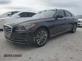 2015 Hyundai Genesis 3.8L z VIN KMHGN4JE4FU016443, wystawiony jako Copart lot #76380454 z przebiegiem 66 837 mil mil oraz Szkoda całkowita • Salvage title. Historia ofert i sprzedaży dostępna na DreamBid. Obrazek 1.