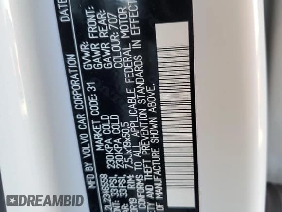 ✅ 2020 Volvo XC40 Inscription • VIN: YV4162UL2L2346558 • Lot: 88372965. Listed on Copart with Not provided. Free auction sales archive from the USA and detailed vehicle history report at DreamBid. Image 14.