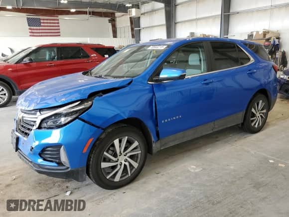2024 Chevrolet Equinox LT with VIN 3GNAXUEG0RL120675, listed as a Copart auction lot 70663215 with 9,144 mi miles and Salvage title. Bid and sale history available at DreamBid. Image 1.
