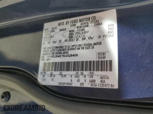 ✅ 2006 Ford Explorer Eddie Bauer • VIN: 1FMEU64E76UA28409 • Lot: 87231095. Wystawiony na Copart z przebiegiem 156 957 mil. Bezpłatny archiwum sprzedaży aukcyjnych z USA i szczegółowy raport historii pojazdu na DreamBid. Zdjęcie 13.