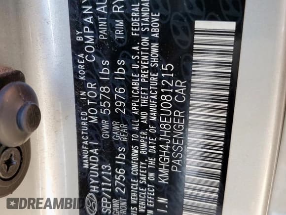 ✅ 2014 Hyundai Equus Signature • VIN: KMHGH4JH8EU081215 • Лот: 60065905. Опубликован ранее на Copart с пробегом 69 224 миль. Бесплатный доступ к архиву аукционных продаж из США и подробный отчёт об истории автомобиля на DreamBid. Изображение 13.