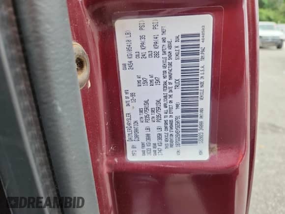 2000 Dodge Dakota Sport z VIN 1B7GG26N5YS650791, wystawiony jako Copart lot #63601765 z przebiegiem 80 841 mil mil oraz Szkoda całkowita • Salvage title. Historia ofert i sprzedaży dostępna na DreamBid. Obrazek 12.