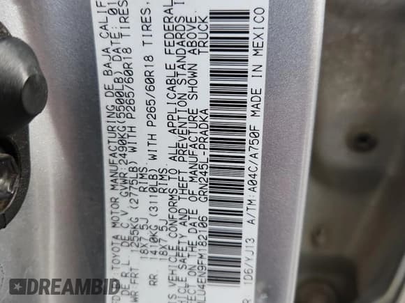 ✅ 2015 Toyota Tacoma • VIN: 3TMLU4EN9FM182106 • Lot: 82088595. Wystawiony na Copart z przebiegiem 97 442 mil. Bezpłatny archiwum sprzedaży aukcyjnych z USA i szczegółowy raport historii pojazdu na DreamBid. Zdjęcie 12.