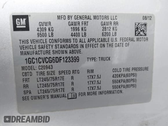 ✅ 2013 Chevrolet Silverado 2500HD Work Truck • VIN: 1GC1CVCG6DF123399 • Лот: 43848566. Опубликован ранее на IAAI с пробегом 397 490 миль. Бесплатный доступ к архиву аукционных продаж из США и подробный отчёт об истории автомобиля на DreamBid. Изображение 9.