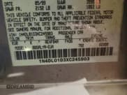 ✅ 1999 Nissan Altima XE • VIN: 1N4DL01D3XC245903 • Лот: 77186334. Опубликован ранее на Copart с пробегом 158 590 миль. Бесплатный доступ к архиву аукционных продаж из США и подробный отчёт об истории автомобиля на DreamBid. Изображение 12.