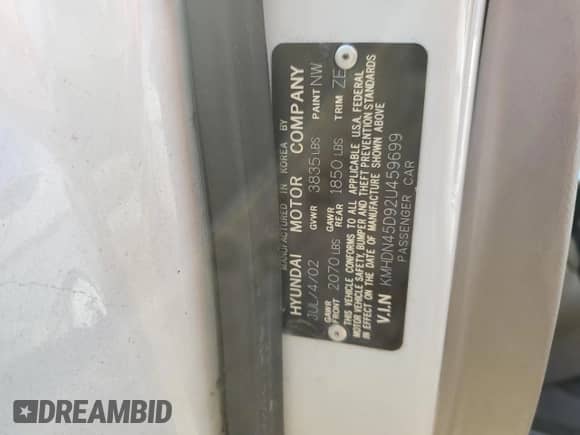 2002 Hyundai Elantra GLS с VIN KMHDN45D92U459699, выставлен на аукционе Copart как лот 78880364 с пробегом 77 608 миль миль и На запчасти • Non repairable. История ставок и продаж доступна на DreamBid. Изображение 12.