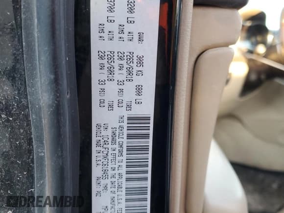 ✅ 2015 Jeep Grand Cherokee Overland • VIN: 1C4RJFCMXFC618455 • Lot: 80548554. Listed on Copart with 175,413 mi. Free auction sales archive from the USA and detailed vehicle history report at DreamBid. Image 13.