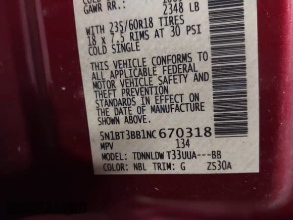 ✅ 2022 Nissan Rogue SV • VIN: 5N1BT3BB1NC670318 • Lot: 43138648. Wystawiony na IAAI z przebiegiem 31 046 mil. Bezpłatny archiwum sprzedaży aukcyjnych z USA i szczegółowy raport historii pojazdu na DreamBid. Zdjęcie 9.