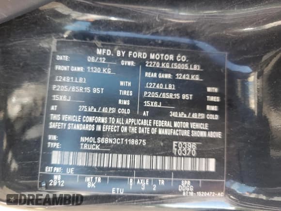 ✅ 2012 Ford Transit Connect XLT • VIN: NM0LS6BN3CT118675 • Lot: 64845025. Wystawiony na Copart z przebiegiem 173 252 mil. Bezpłatny archiwum sprzedaży aukcyjnych z USA i szczegółowy raport historii pojazdu na DreamBid. Zdjęcie 13.