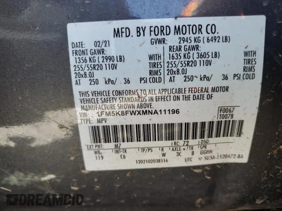 ✅ 2021 Ford Explorer Limited • VIN: 1FM5K8FWXMNA11196 • Lot: 53548185. Wystawiony na Copart z przebiegiem Nie podano. Bezpłatny archiwum sprzedaży aukcyjnych z USA i szczegółowy raport historii pojazdu na DreamBid. Zdjęcie 13.