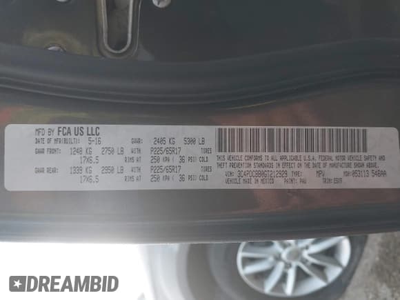 ✅ 2016 Dodge Journey SXT • VIN: 3C4PDCBB0GT212929 • Lot: 43449932. Wystawiony na IAAI z przebiegiem 169 829 mil. Bezpłatny archiwum sprzedaży aukcyjnych z USA i szczegółowy raport historii pojazdu na DreamBid. Zdjęcie 9.