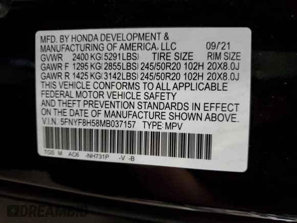 ✅ 2021 Honda Passport EX-L • VIN: 5FNYF8H58MB037157 • Lot: 58828074. Wystawiony na Copart z przebiegiem 25 890 mil. Bezpłatny archiwum sprzedaży aukcyjnych z USA i szczegółowy raport historii pojazdu na DreamBid. Zdjęcie 14.
