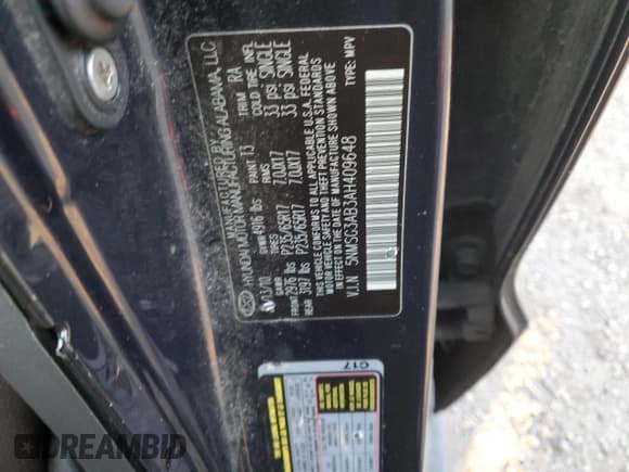 ✅ 2010 Hyundai Santa Fe GLS • VIN: 5NMSG3AB3AH409648 • Lot: 83959994. Listed on Copart with 175,810 mi. Free auction sales archive from the USA and detailed vehicle history report at DreamBid. Image 15.