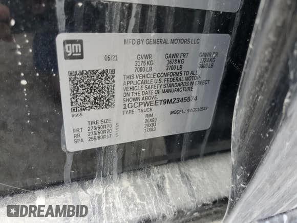 ✅ 2021 Chevrolet Silverado 1500 • VIN: 1GCPWEET9MZ345574 • Lot: 76714564. Listed on Copart with Not provided. Free auction sales archive from the USA and detailed vehicle history report at DreamBid. Image 14.