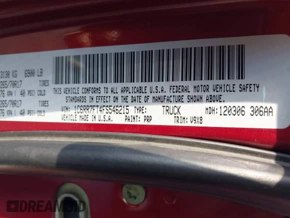 2015 Ram 1500 Express with VIN 1C6RR7FT4FS546215, listed as a IAAI auction lot 41373468 with 101,923 mi miles and . Bid and sale history available at DreamBid. Image 9.