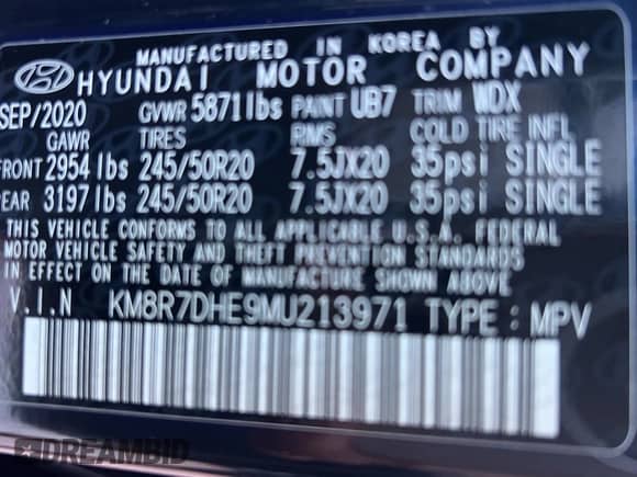 2021 Hyundai Palisade Calligraphy с VIN KM8R7DHE9MU213971, выставлен на аукционе Copart как лот 80785074 с пробегом 33 388 миль миль и Чистый • Clean title. История ставок и продаж доступна на DreamBid. Изображение 10.