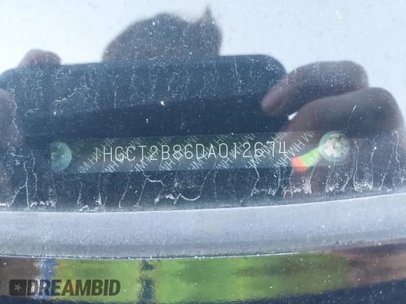 ✅ 2013 Honda Accord EX-L • VIN: 1HGCT2B86DA012674 • Lot: 42941813. Listed on IAAI with 78,132 mi. Free auction sales archive from the USA and detailed vehicle history report at DreamBid. Image 9.