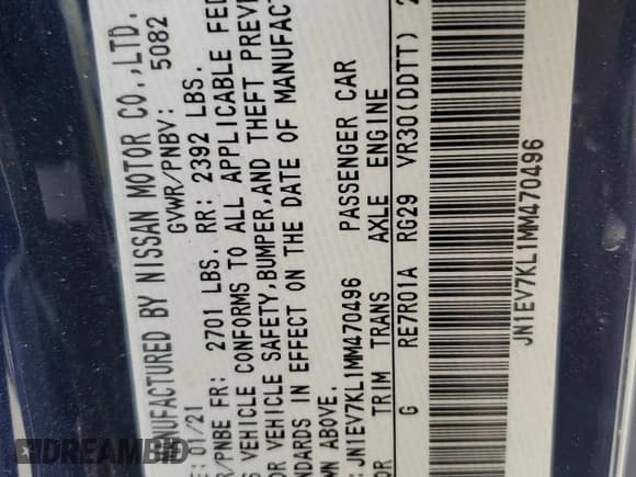 ✅ 2021 Infiniti Q60 Luxe • VIN: JN1EV7KL1MM470496 • Lot: 78464434. Listed on Copart with Not provided. Free auction sales archive from the USA and detailed vehicle history report at DreamBid. Image 14.