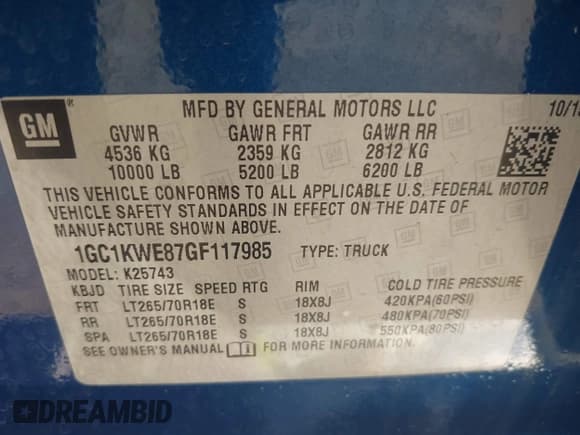 ✅ 2016 Chevrolet Silverado 2500HD LTZ • VIN: 1GC1KWE87GF117985 • Lot: 43268057. Listed on IAAI with 79,080 mi. Free auction sales archive from the USA and detailed vehicle history report at DreamBid. Image 9.