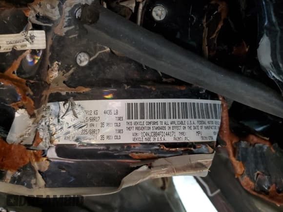 ✅ 2015 Jeep Compass Sport • VIN: 1C4NJCBB4FD144171 • Lot: 89835235. Listed on Copart with Not provided. Free auction sales archive from the USA and detailed vehicle history report at DreamBid. Image 12.