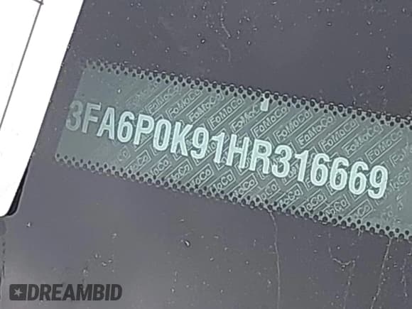 ✅ 2017 Ford Fusion Titanium • VIN: 3FA6P0K91HR316669 • Lot: 43609374. Listed on IAAI with 139,308 mi. Free auction sales archive from the USA and detailed vehicle history report at DreamBid. Image 9.