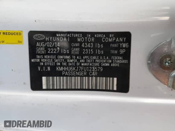 2015 Hyundai Genesis Coupe Ultimate с VIN KMHHU6KJ7FU123579, выставлен на аукционе Copart как лот 86617434 с пробегом 88 989 миль миль и Списание • Salvage title. История ставок и продаж доступна на DreamBid. Изображение 15.