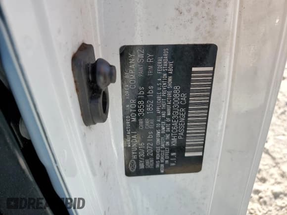 ✅ 2016 Hyundai Veloster Turbo • VIN: KMHTC6AE3GU300888 • Lot: 71085234. Wystawiony na Copart z przebiegiem 52 836 mil. Bezpłatny archiwum sprzedaży aukcyjnych z USA i szczegółowy raport historii pojazdu na DreamBid. Zdjęcie 14.