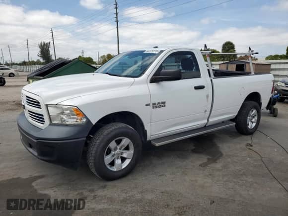 2015 Ram 1500 Tradesman with VIN 3C6JR6DG2FG647550, listed as a Copart auction lot 54125115 with 217,629 mi miles and Salvage title. Bid and sale history available at DreamBid. Image 1.