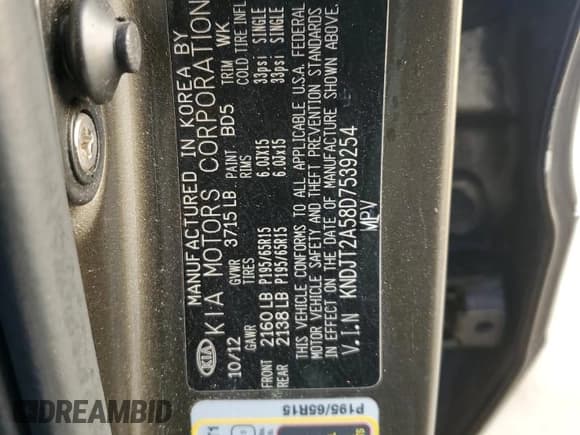 ✅ 2013 Kia Soul • VIN: KNDJT2A58D7539254 • Лот: 87014235. Опубликован ранее на Copart с пробегом 224 827 миль. Бесплатный доступ к архиву аукционных продаж из США и подробный отчёт об истории автомобиля на DreamBid. Изображение 12.