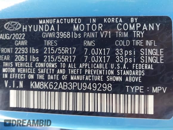 ✅ 2023 Hyundai Kona SEL • VIN: KM8K62AB3PU949298 • Лот: 43509517. Опубликован ранее на IAAI с пробегом 20 077 миль. Бесплатный доступ к архиву аукционных продаж из США и подробный отчёт об истории автомобиля на DreamBid. Изображение 9.