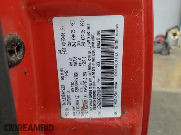 2003 Dodge Dakota with VIN 1D7GG16X23S191049, listed as a Copart auction lot 52245245 with 152,534 mi miles and Clean title. Bid and sale history available at DreamBid. Image 12.