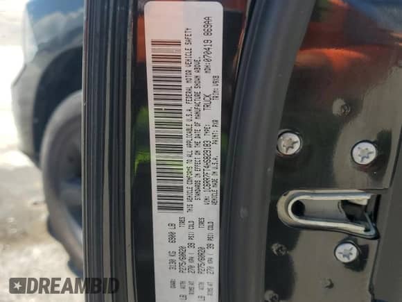 2017 Ram 1500 Express with VIN 1C6RR7FT4HS829183, listed as a Copart auction lot 70777725 with 94,751 mi miles and Salvage title. Bid and sale history available at DreamBid. Image 12.