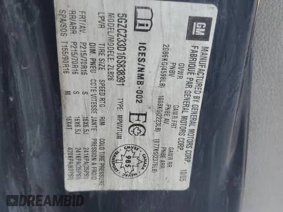 ✅ 2006 Saturn VUE • VIN: 5GZCZ33D16S838391 • Lot: 87708245. Wystawiony na Copart z przebiegiem 214 722 mil. Bezpłatny archiwum sprzedaży aukcyjnych z USA i szczegółowy raport historii pojazdu na DreamBid. Zdjęcie 13.