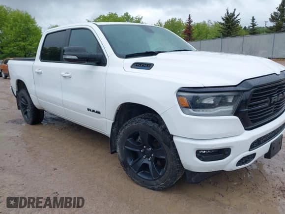 ✅ 2021 Ram 1500 Big Horn • VIN: 1C6SRFFT9MN534553 • Lot: 42252819. Listed on IAAI with 73,288 mi. Free auction sales archive from the USA and detailed vehicle history report at DreamBid. Image 1.