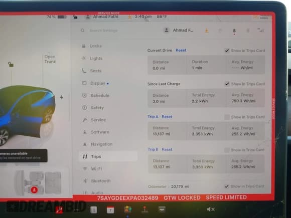 ✅ 2023 Tesla Model Y Long Range • VIN: 7SAYGDEEXPA032489 • Lot: 43647127. Listed on IAAI with 20,179 mi. Free auction sales archive from the USA and detailed vehicle history report at DreamBid. Image 7.