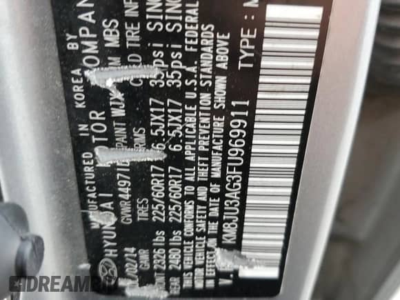 2015 Hyundai Tucson SE z VIN KM8JU3AG3FU969911, wystawiony jako Copart lot #63382393 z przebiegiem 108 280 mil mil oraz . Historia ofert i sprzedaży dostępna na DreamBid. Obrazek 13.