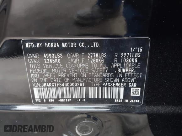 ✅ 2016 Acura RLX Technology • VIN: JH4KC1F54GC000261 • Lot: 42282472. Wystawiony na IAAI z przebiegiem Nie podano. Bezpłatny archiwum sprzedaży aukcyjnych z USA i szczegółowy raport historii pojazdu na DreamBid. Zdjęcie 9.