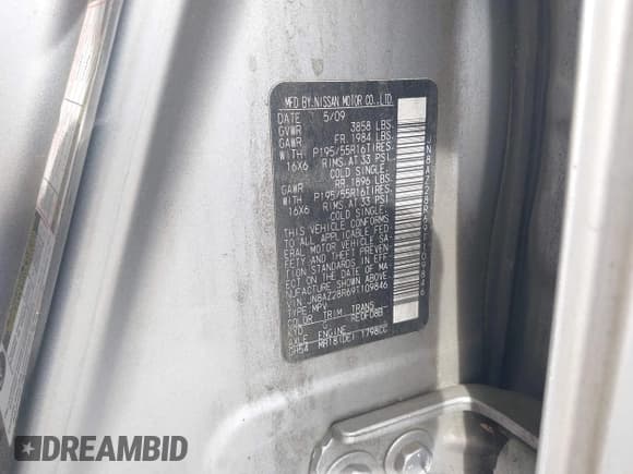 ✅ 2009 Nissan Cube S • VIN: JN8AZ28R69T109846 • Lot: 42068793. Wystawiony na IAAI z przebiegiem 217 380 mil. Bezpłatny archiwum sprzedaży aukcyjnych z USA i szczegółowy raport historii pojazdu na DreamBid. Zdjęcie 9.