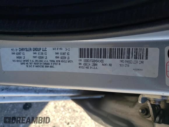 ✅ 2011 Dodge Avenger Heat • VIN: 1B3BD1FG6BN541455 • Lot: 81155264. Wystawiony na Copart z przebiegiem 143 592 mil. Bezpłatny archiwum sprzedaży aukcyjnych z USA i szczegółowy raport historii pojazdu na DreamBid. Zdjęcie 14.