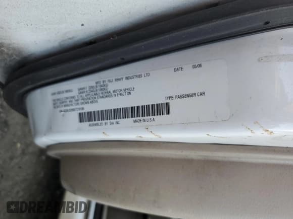 ✅ 2006 Subaru Legacy Special • VIN: 4S3BL626967219186 • Lot: 86539995. Wystawiony na Copart z przebiegiem 129 341 mil. Bezpłatny archiwum sprzedaży aukcyjnych z USA i szczegółowy raport historii pojazdu na DreamBid. Zdjęcie 12.