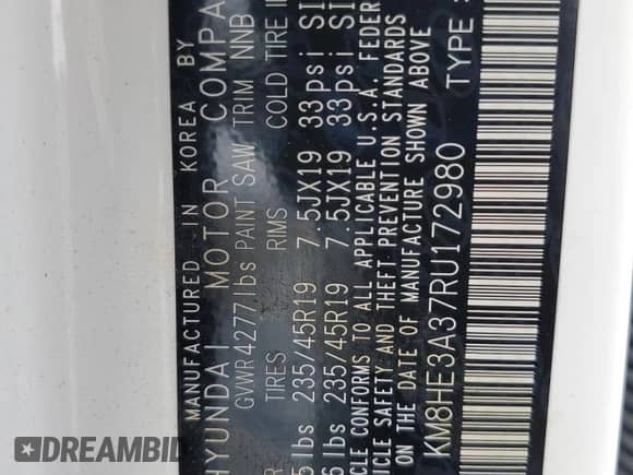 2024 Hyundai Kona Limited с VIN KM8HE3A37RU172980, выставлен на аукционе Copart как лот 84243265 с пробегом 29 998 миль миль и Чистый • Clean title. История ставок и продаж доступна на DreamBid. Изображение 13.