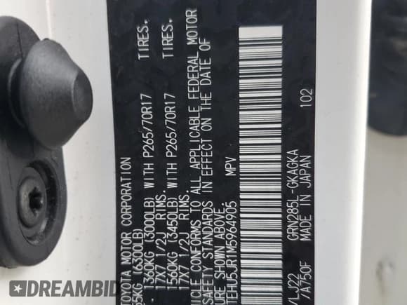 ✅ 2021 Toyota 4Runner Venture • VIN: JTEHU5JR1M5964905 • Лот: 89924805. Опубликован ранее на Copart с пробегом 58 623 миль. Бесплатный доступ к архиву аукционных продаж из США и подробный отчёт об истории автомобиля на DreamBid. Изображение 13.