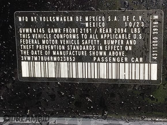 ✅ 2024 Volkswagen Jetta SE • VIN: 3VW7M7BU6RM023852 • Lot: 43443134. Wystawiony na IAAI z przebiegiem 11 056 mil. Bezpłatny archiwum sprzedaży aukcyjnych z USA i szczegółowy raport historii pojazdu na DreamBid. Zdjęcie 9.