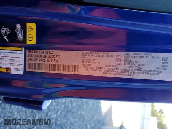 ✅ 2020 Jeep Wrangler Unlimited Sport • VIN: 1C4HJXDG4LW333870 • Lot: 86645595. Listed on Copart with 87,575 mi. Free auction sales archive from the USA and detailed vehicle history report at DreamBid. Image 13.