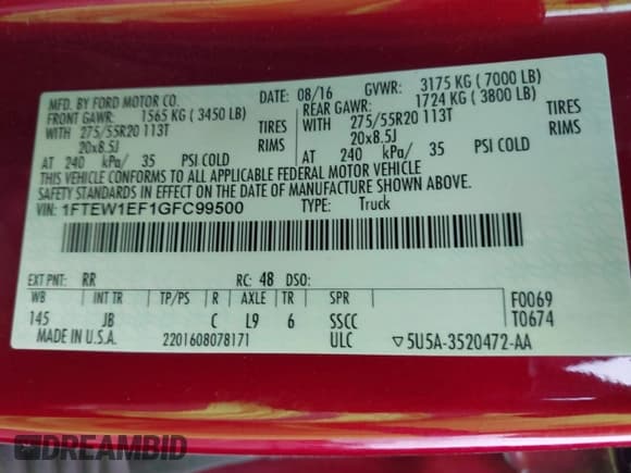 ✅ 2016 Ford F-150 XLT • VIN: 1FTEW1EF1GFC99500 • Lot: 43266840. Wystawiony na IAAI z przebiegiem 143 876 mil. Bezpłatny archiwum sprzedaży aukcyjnych z USA i szczegółowy raport historii pojazdu na DreamBid. Zdjęcie 9.