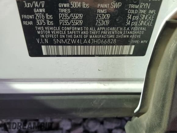 ✅ 2018 Hyundai Santa Fe Ultimate • VIN: 5NMZW4LA4JH066828 • Лот: 44831174. Опубликован ранее на Copart с пробегом 73 732 миль. Бесплатный доступ к архиву аукционных продаж из США и подробный отчёт об истории автомобиля на DreamBid. Изображение 12.