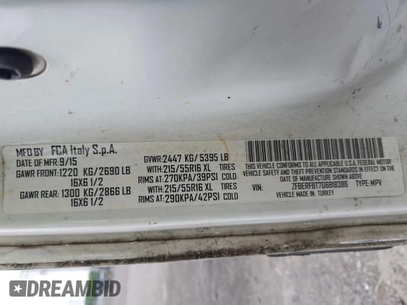 ✅ 2016 Ram ProMaster City Cargo Tradesman SLT • VIN: ZFBERFBT7G6B18386 • Lot: 42699825. Wystawiony na IAAI z przebiegiem 167 308 mil. Bezpłatny archiwum sprzedaży aukcyjnych z USA i szczegółowy raport historii pojazdu na DreamBid. Zdjęcie 9.